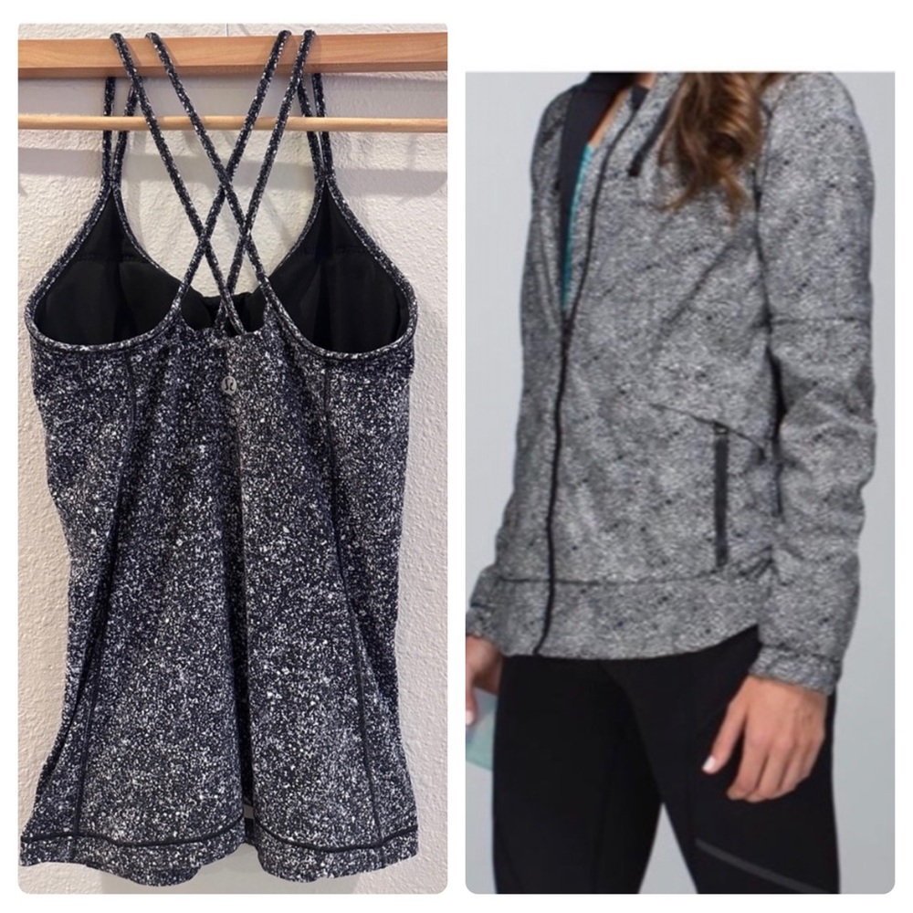 Lululemon jacket and tank bundle, size 2